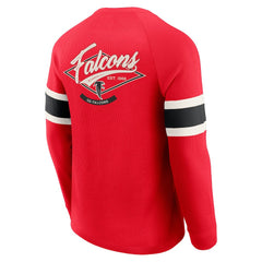 Atlanta Falcons Darius Rucker Collection Waffle-Knit Raglan Long Sleeve Henley T-Shirt Red - Fanatics