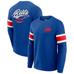 Buffalo Bills Darius Rucker Collection Waffle-Knit Raglan Long Sleeve Henley T-Shirt Royal - Fanatics