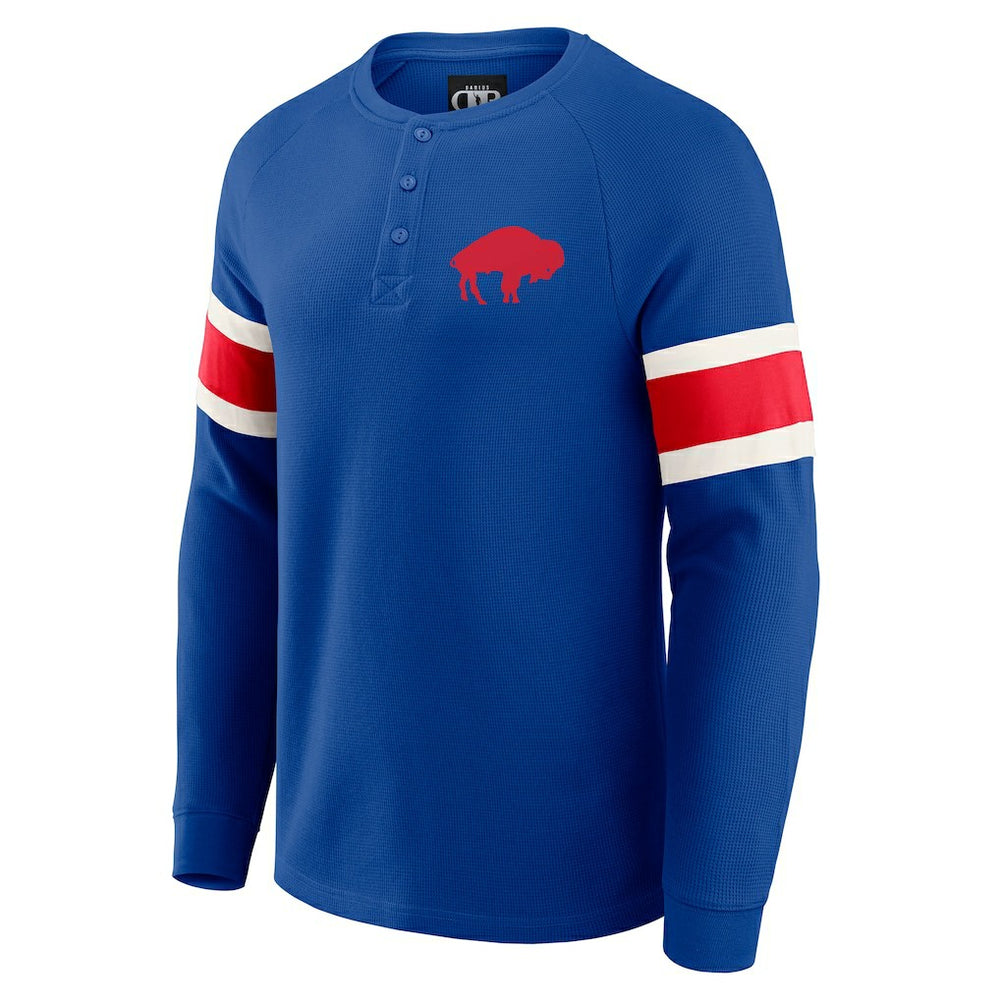 Buffalo Bills Darius Rucker Collection Waffle-Knit Raglan Long Sleeve Henley T-Shirt Royal - Fanatics
