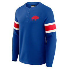 Buffalo Bills Darius Rucker Collection Waffle-Knit Raglan Long Sleeve Henley T-Shirt Royal - Fanatics