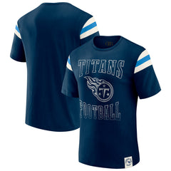 Tennessee Titans Darius Rucker Collection Football Stripe Sleeve T-Shirt Navy - Fanatics