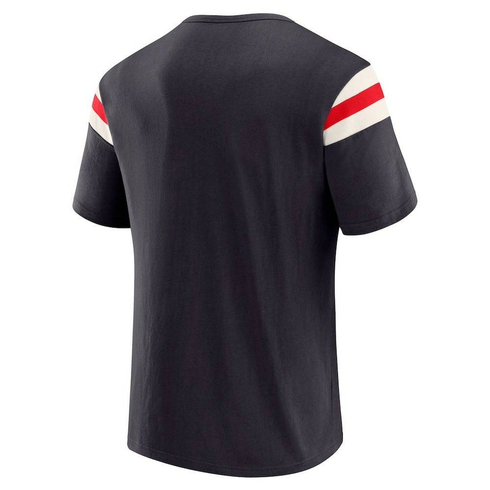 Houston Texans Darius Rucker Collection Football Stripe Sleeve T-Shirt Navy - Fanatics