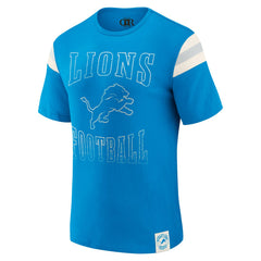 Detroit Lions Darius Rucker Collection Football Stripe Sleeve T-Shirt Blue - Fanatics