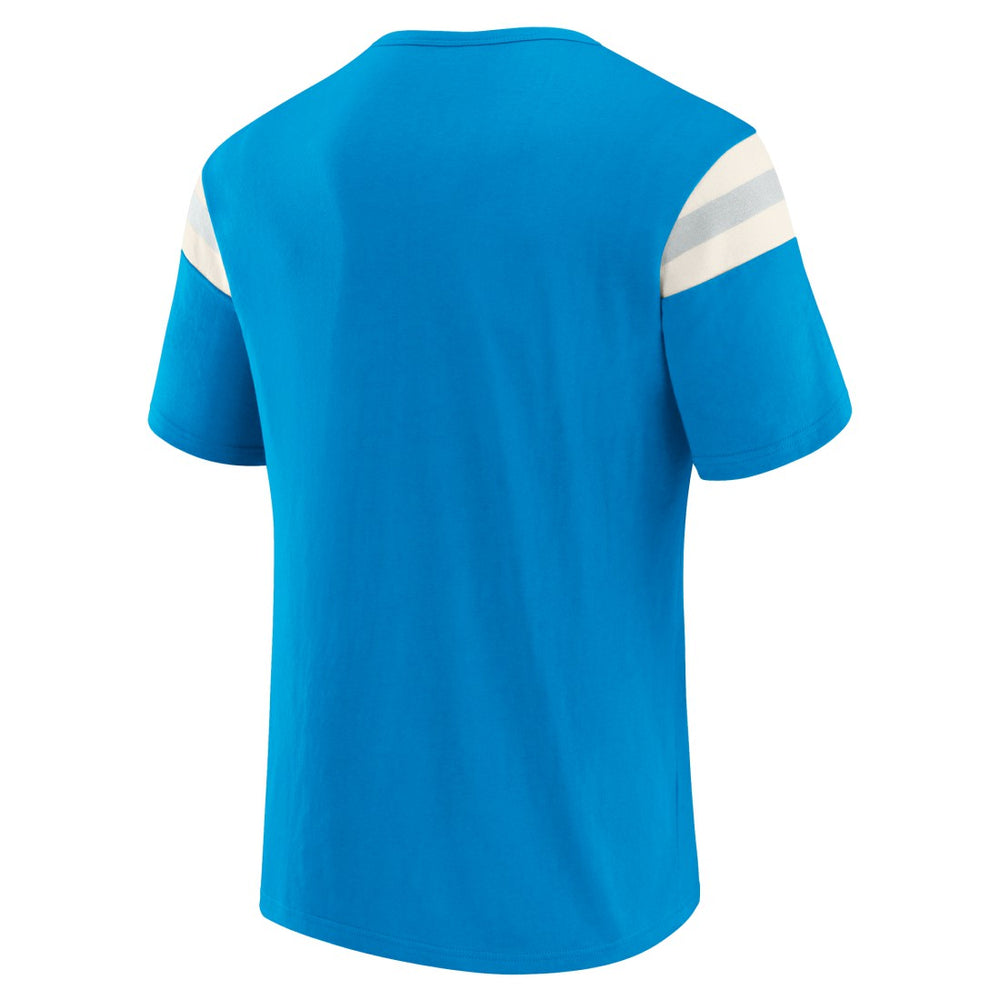 Detroit Lions Darius Rucker Collection Football Stripe Sleeve T-Shirt Blue - Fanatics