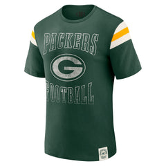 Green Bay Packers Darius Rucker Collection Football Stripe Sleeve T-Shirt Green - Fanatics