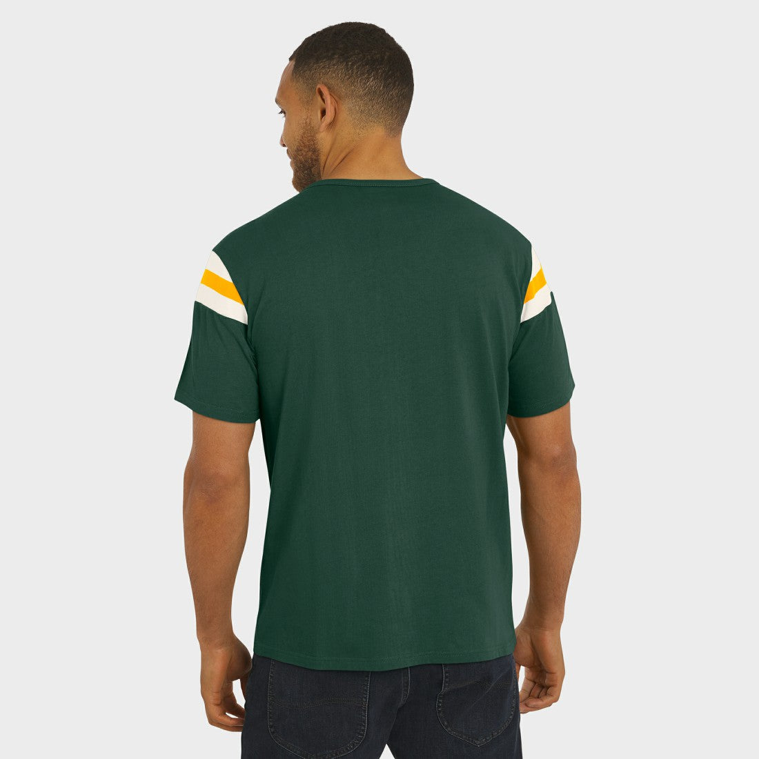 Green Bay Packers Darius Rucker Collection Football Stripe Sleeve T-Shirt Green - Fanatics
