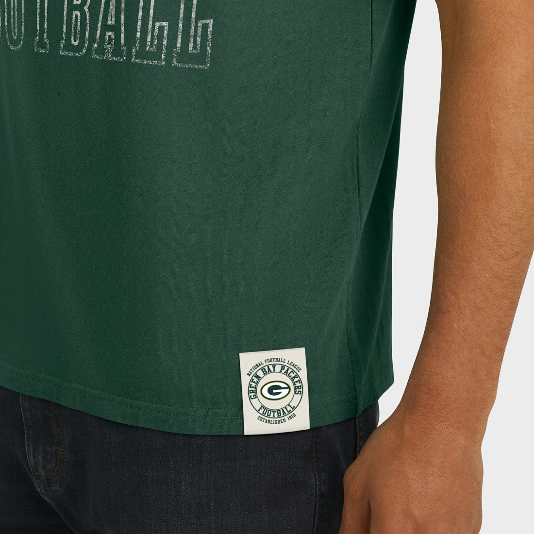 Green Bay Packers Darius Rucker Collection Football Stripe Sleeve T-Shirt Green - Fanatics