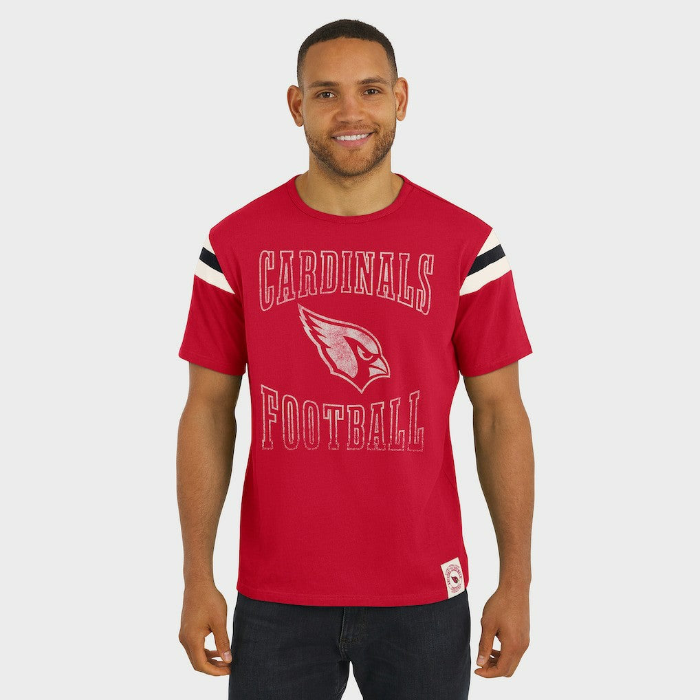 Arizona Cardinals Darius Rucker Collection Football Stripe Sleeve T-Shirt Cardinal - Fanatics