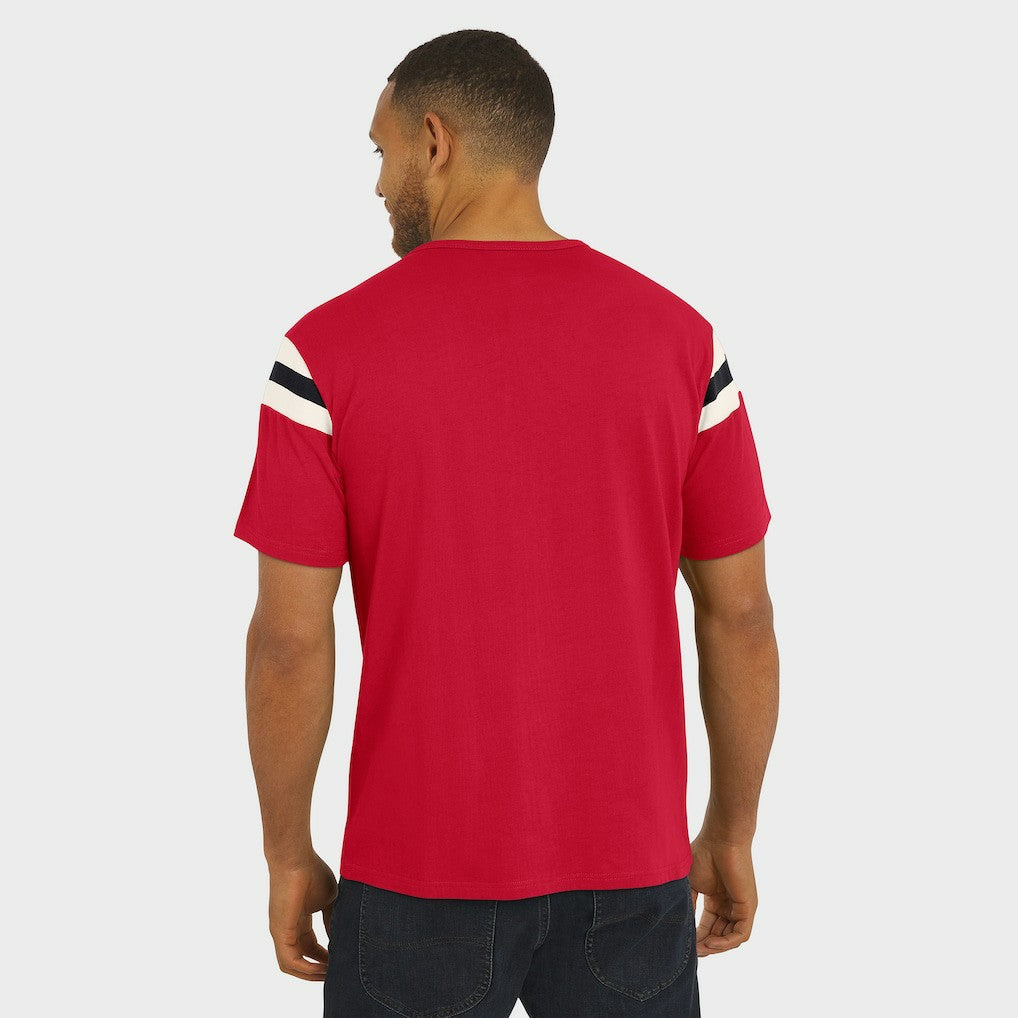Arizona Cardinals Darius Rucker Collection Football Stripe Sleeve T-Shirt Cardinal - Fanatics