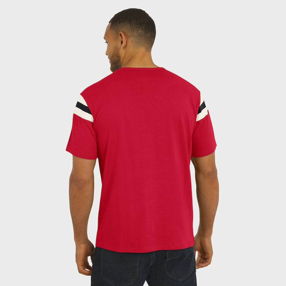 Arizona Cardinals Darius Rucker Collection Football Stripe Sleeve T-Shirt Cardinal - Fanatics