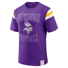Minnesota Vikings Darius Rucker Collection Football Stripe Sleeve T-Shirt Purple - Fanatics