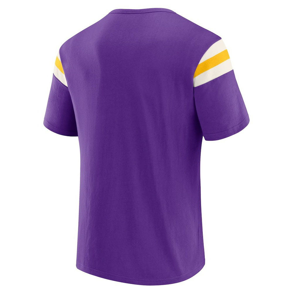 Minnesota Vikings Darius Rucker Collection Football Stripe Sleeve T-Shirt Purple - Fanatics
