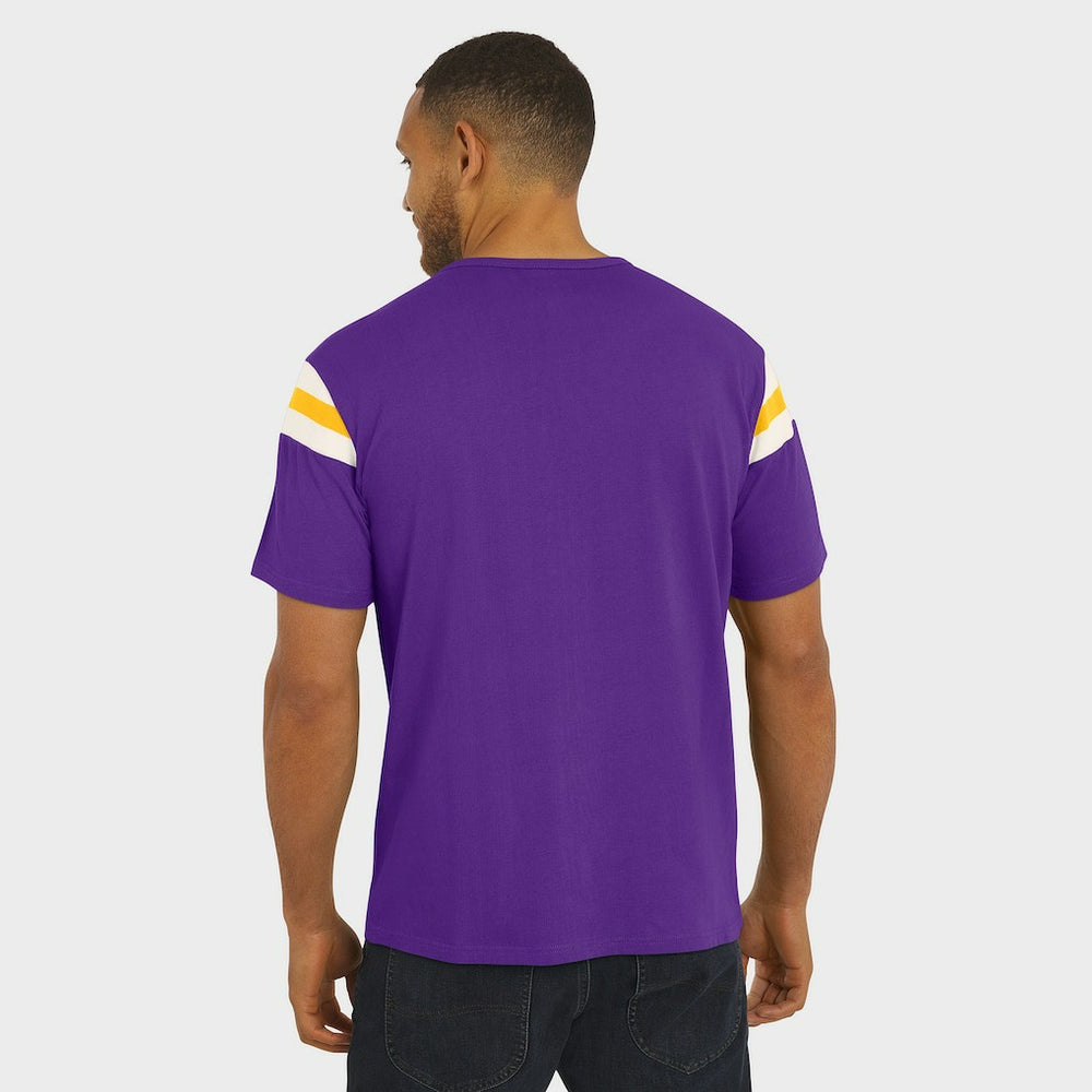 Minnesota Vikings Darius Rucker Collection Football Stripe Sleeve T-Shirt Purple - Fanatics
