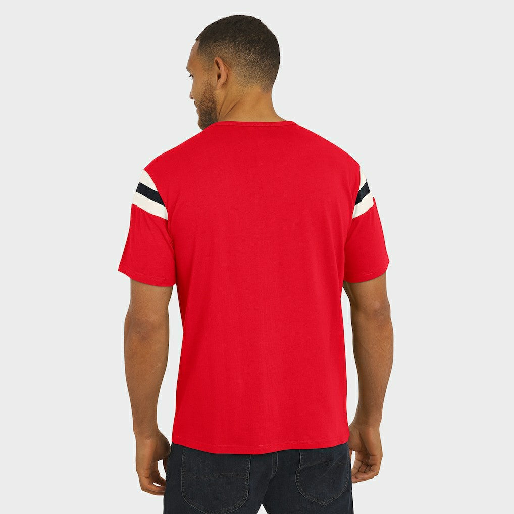 Kansas City Chiefs Darius Rucker Collection Football Stripe Sleeve T-Shirt Red - Fanatics