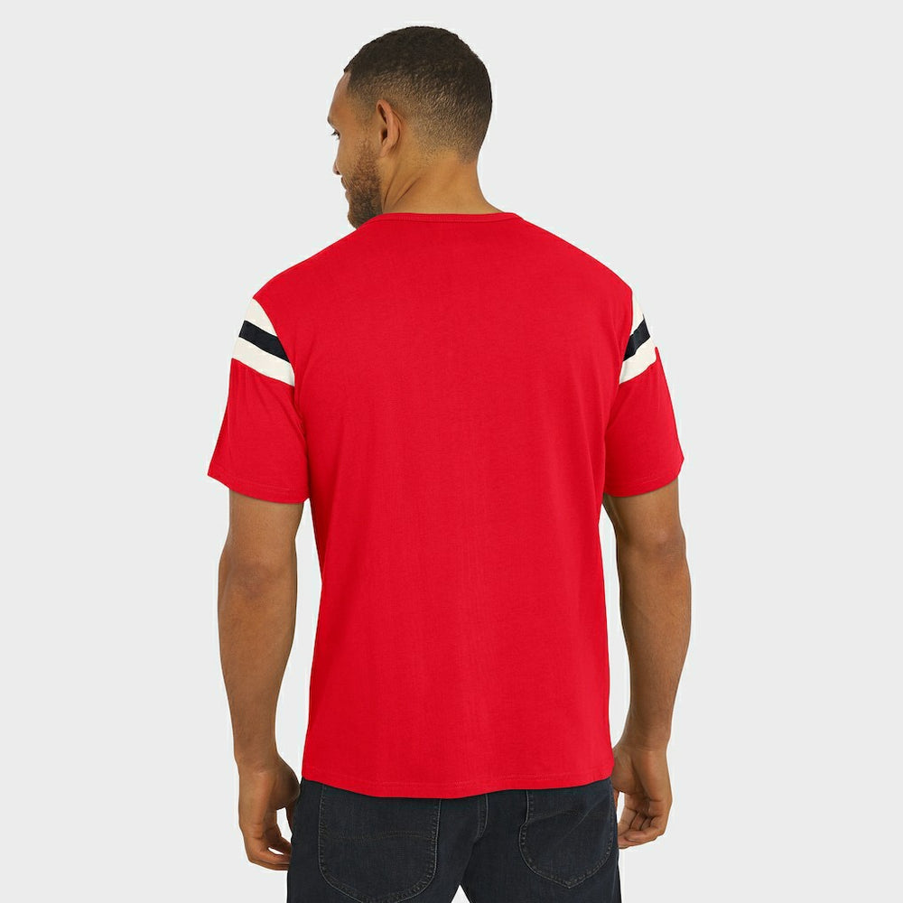 Kansas City Chiefs Darius Rucker Collection Football Stripe Sleeve T-Shirt Red - Fanatics