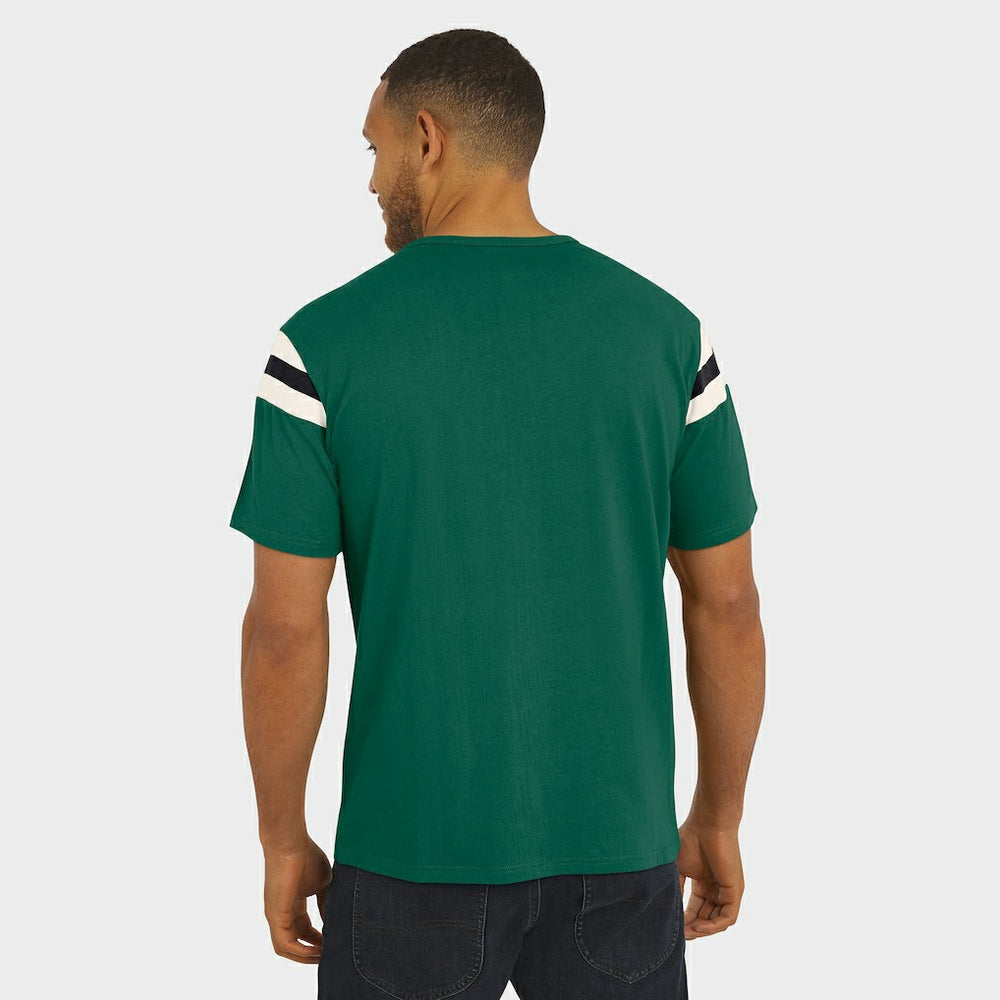 New York Jets Darius Rucker Collection Football Stripe Sleeve T-Shirt Green - Fanatics