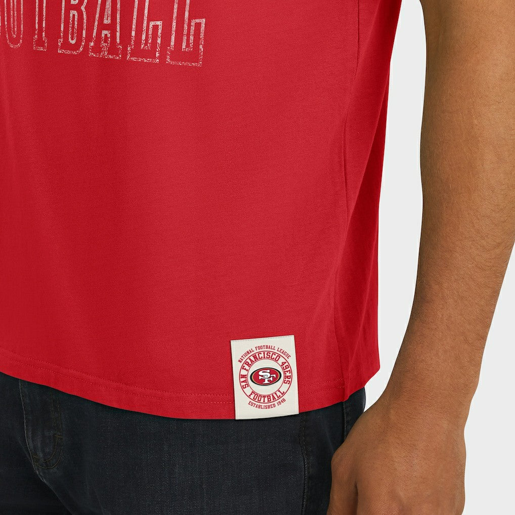 San Francisco 49ers Darius Rucker Collection Football Stripe Sleeve T-Shirt Scarlet - Fanatics