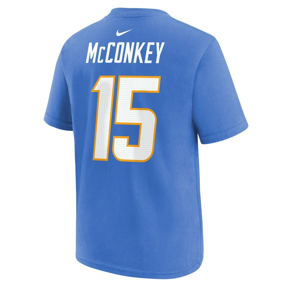 Ladd McConkey Los Angeles Chargers Youth Player Name & Number T-Shirt Powder Blue - Nike
