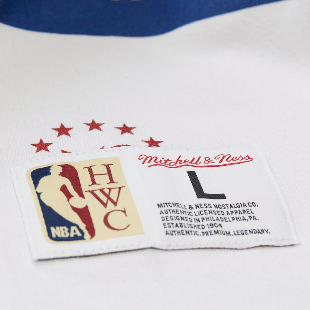 Mitchell & Ness - Philadelphia 76ers Unisex Hardwood Classics Vintage Team Origins Premium T-Shirt - White