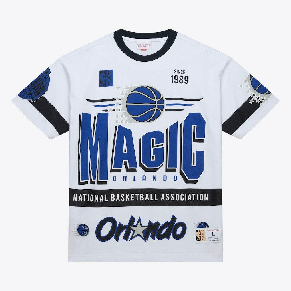 Mitchell & Ness - Orlando Magic Unisex Hardwood Classics Vintage Team Origins Premium T-Shirt - White