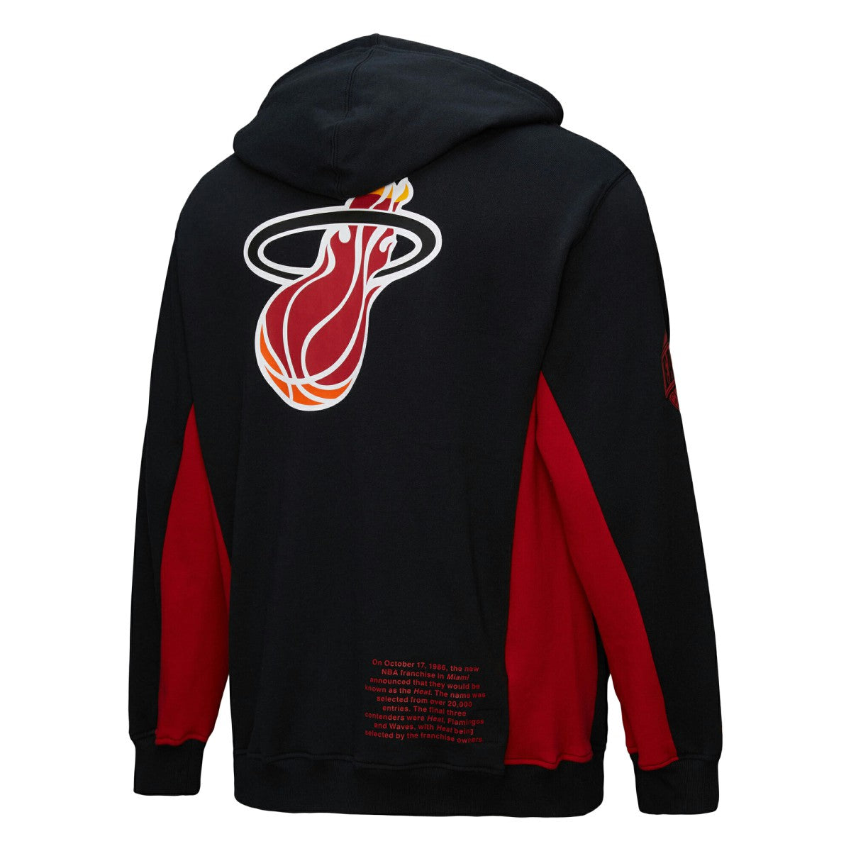 Mitchell & Ness - Miami Heat Hardwood Classics Team Origins Fleece Pullover Hoodie - Black