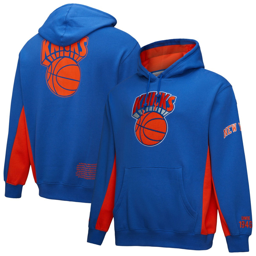 Mitchell & Ness - New York Knicks Hardwood Classics Team Origins Fleece Pullover Hoodie - Blue