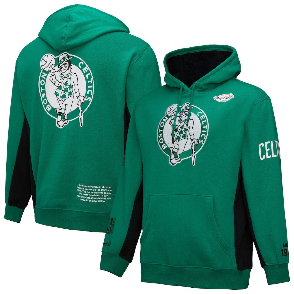 Mitchell & Ness - Boston Celtics Hardwood Classics Team Origins Fleece Pullover Hoodie - Kelly Green