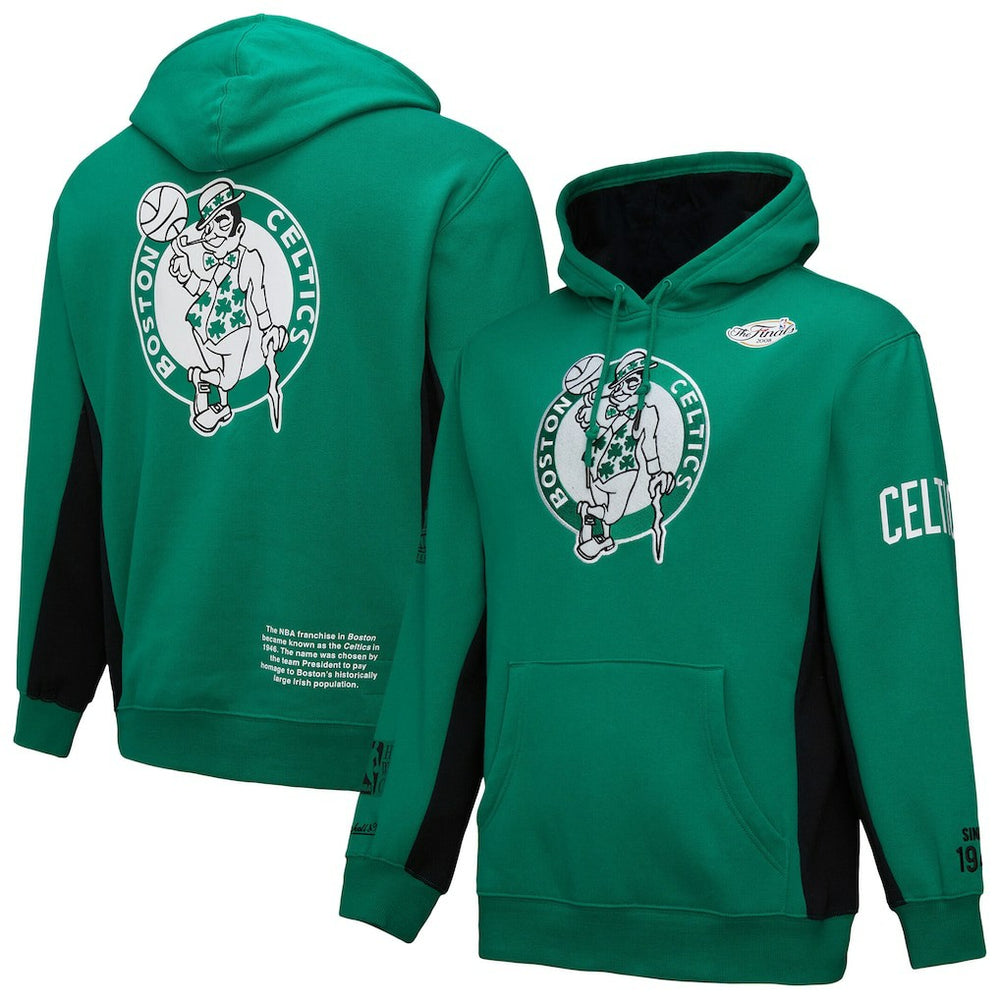 Mitchell & Ness - Boston Celtics Hardwood Classics Team Origins Fleece Pullover Hoodie - Kelly Green