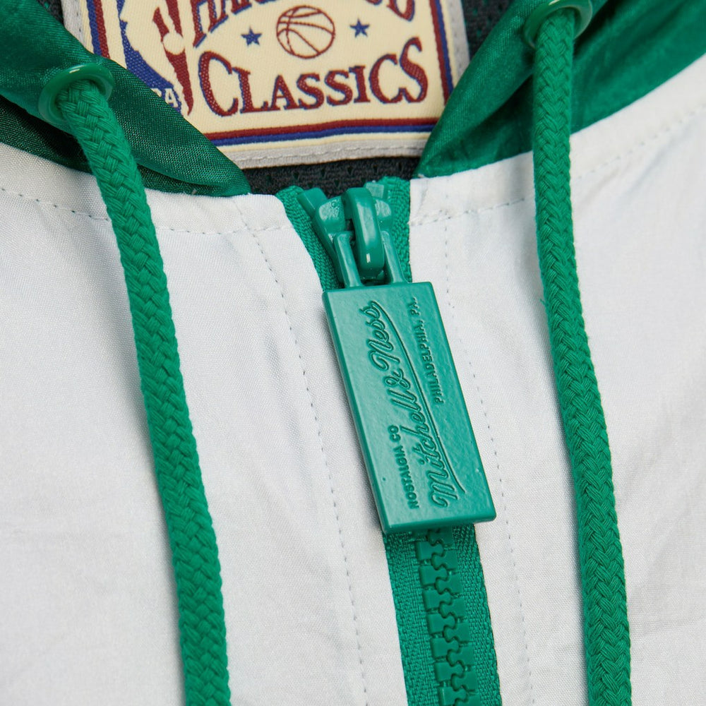 Mitchell & Ness - Boston Celtics Hardwood Classics Team Origins Anorak Quarter-Zip Windbreaker Jacket - Kelly Green