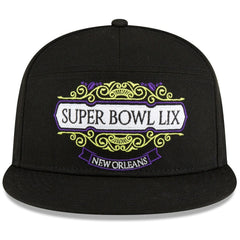 Philadelphia Eagles New Era Super Bowl LIX Tarmac Split Panel 9FIFTY Snapback Hat Black - NFL