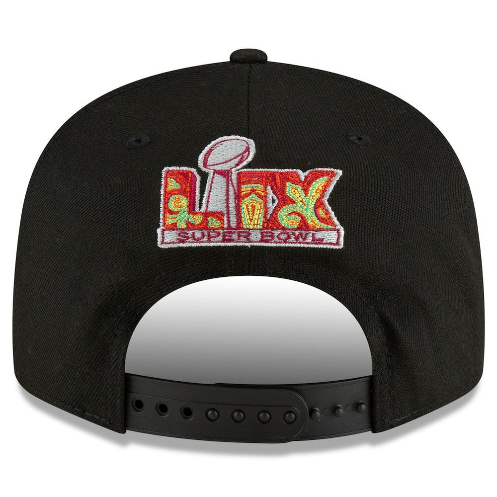 Philadelphia Eagles New Era Super Bowl LIX Tarmac Split Panel 9FIFTY Snapback Hat Black - NFL