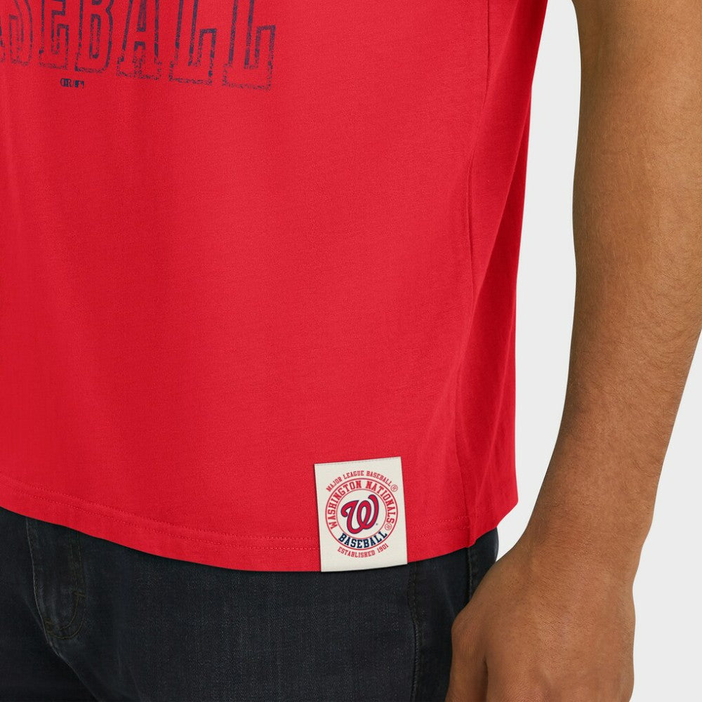 Washington Nationals Darius Rucker Collection by Fanatics Distressed Sleeve Stripe T-Shirt Clearance