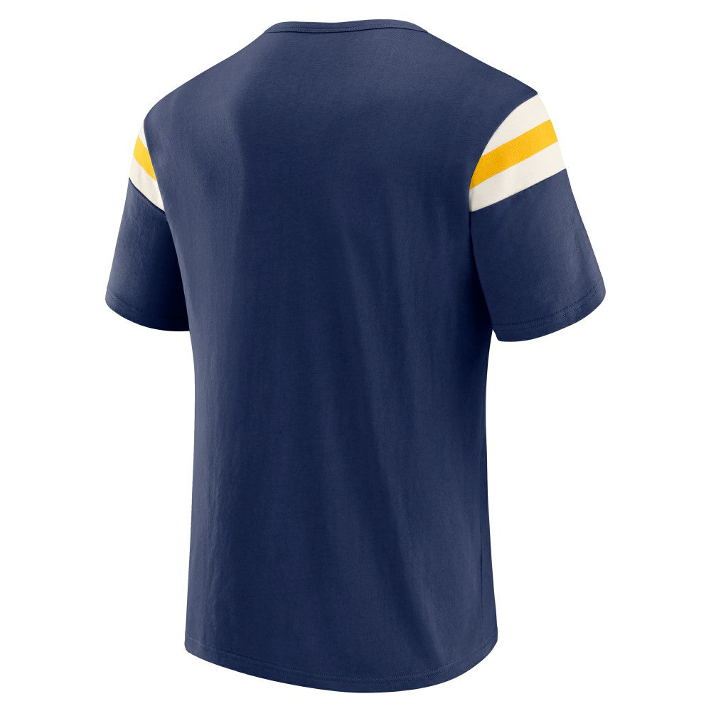 Milwaukee Brewers Darius Rucker Collection by Fanatics Distressed Sleeve Stripe T-Shirt Sale