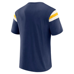 Milwaukee Brewers Darius Rucker Collection by Fanatics Distressed Sleeve Stripe T-Shirt Sale