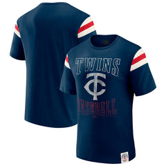 Minnesota Twins Darius Rucker Collection by Fanatics Distressed Sleeve Stripe T-Shirt On Sale