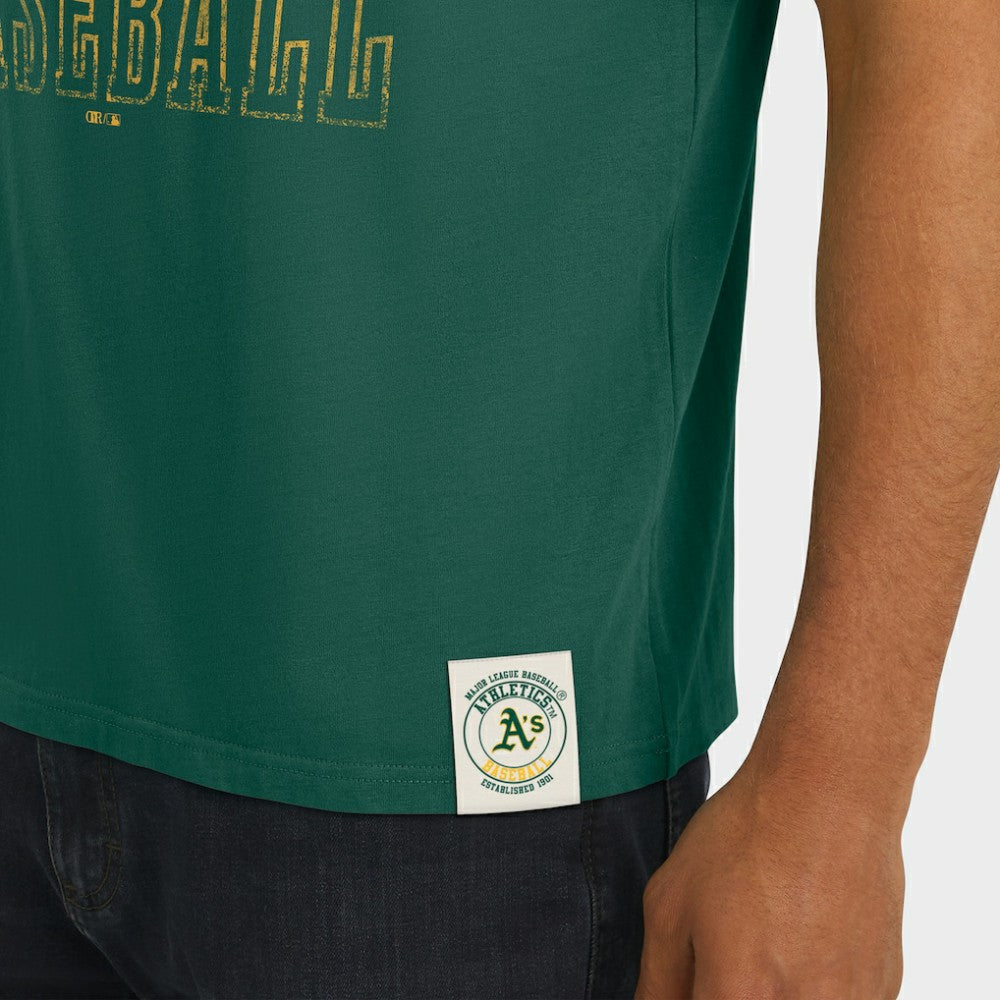 Athletics Darius Rucker Collection by Fanatics Distressed Sleeve Stripe T-Shirt On Sale