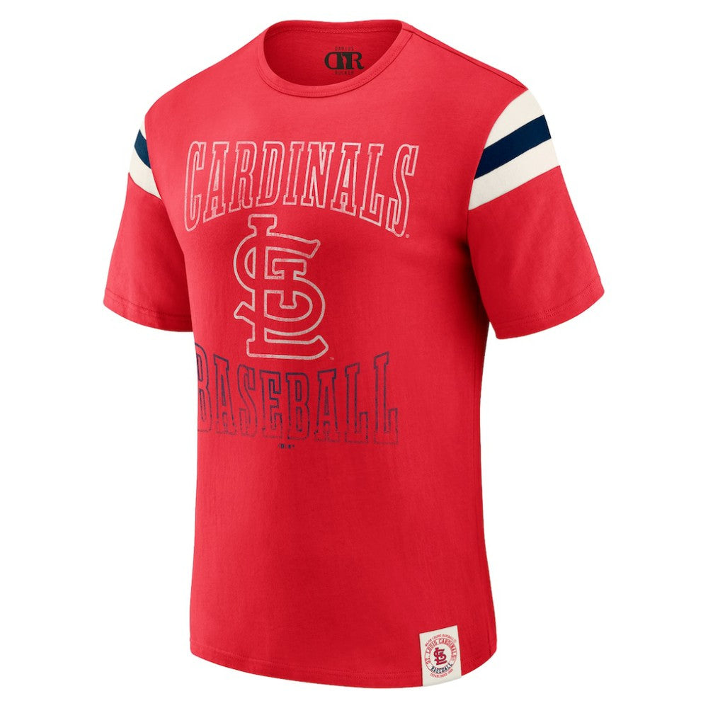 St. Louis Cardinals Darius Rucker Collection by Fanatics Distressed Sleeve Stripe T-Shirt for sale