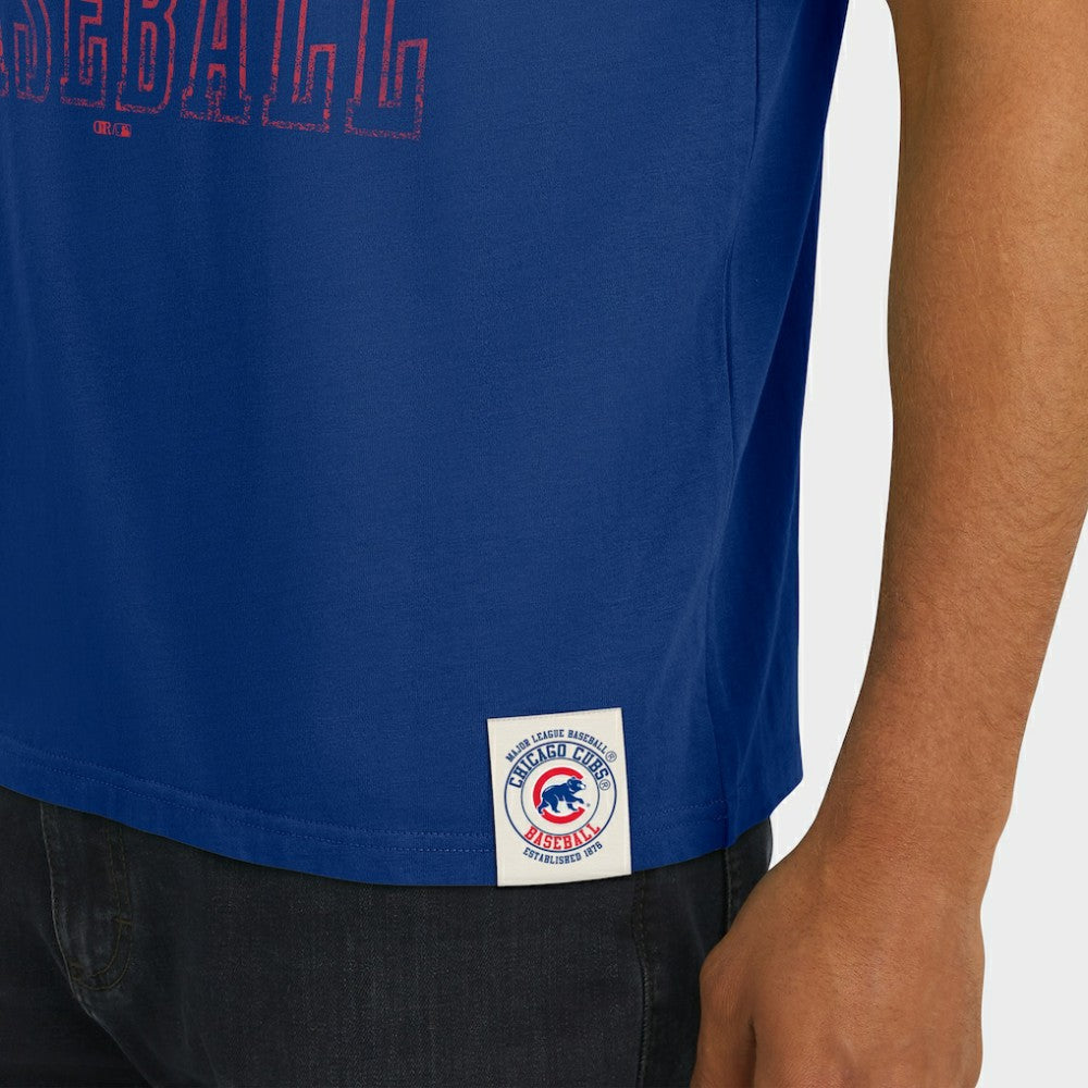 Chicago Cubs Darius Rucker Collection by Fanatics Distressed Sleeve Stripe T-Shirt Clearance