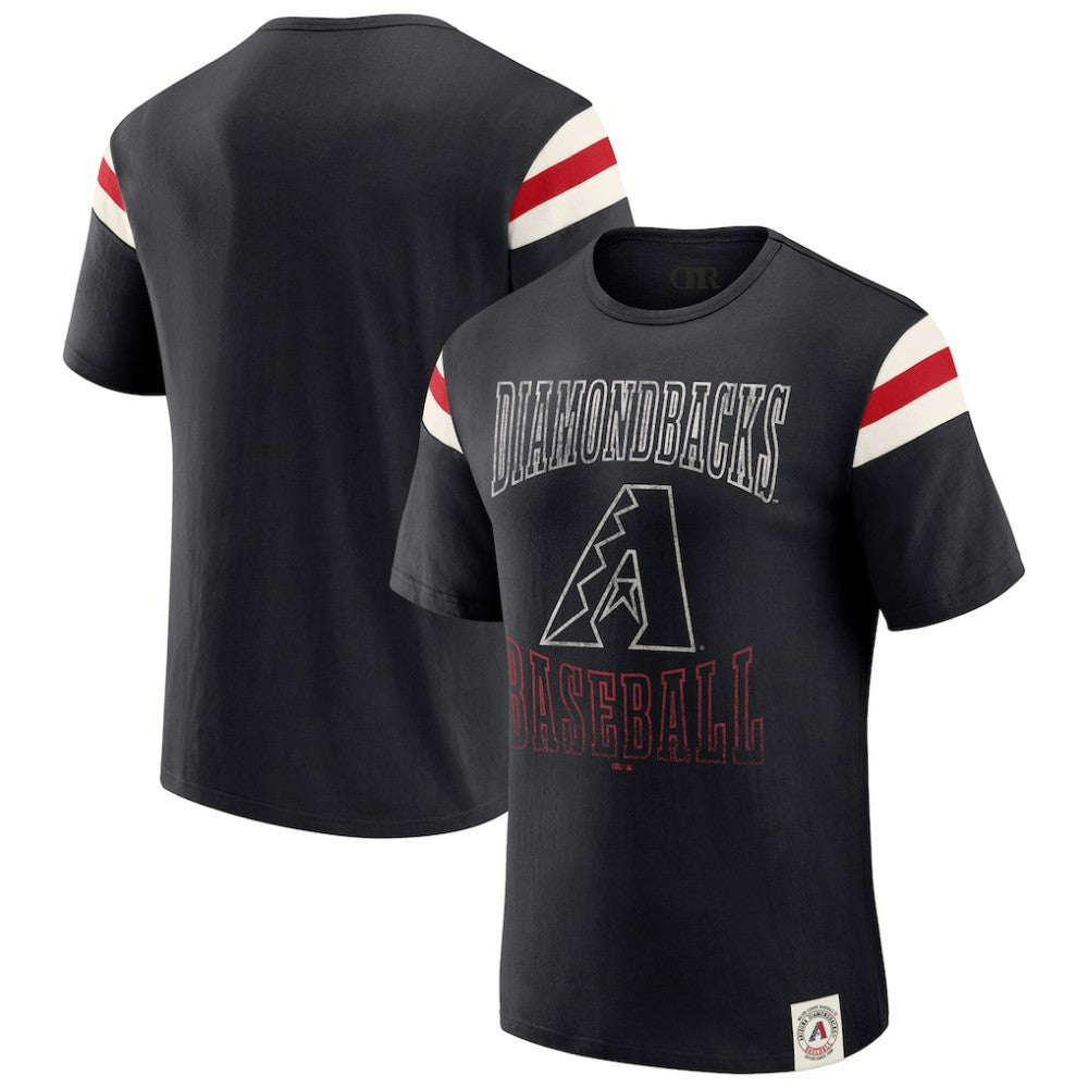 Arizona Diamondbacks Darius Rucker Collection by Fanatics Distressed Sleeve Stripe T-Shirt Online
