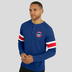 Chicago Cubs Darius Rucker Collection by Fanatics Waffle-Knit Raglan Long Sleeve Henley T-Shirt discount