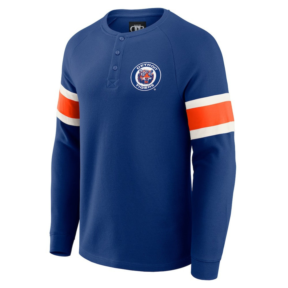 Detroit Tigers Darius Rucker Collection by Fanatics Waffle-Knit Raglan Long Sleeve Henley T-Shirt Clearance
