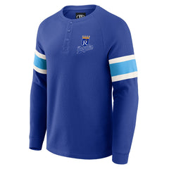 Kansas City Royals Darius Rucker Collection by Fanatics Waffle-Knit Raglan Long Sleeve Henley T-Shirt Sale