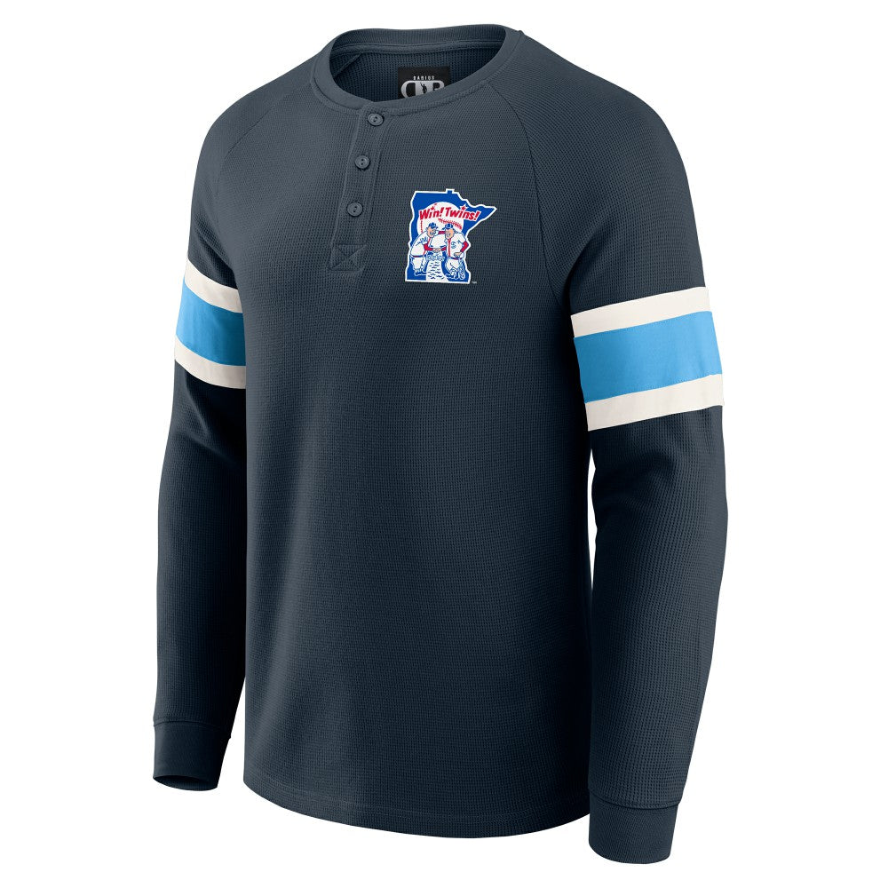 Minnesota Twins Darius Rucker Collection by Fanatics Waffle-Knit Raglan Long Sleeve Henley T-Shirt discount