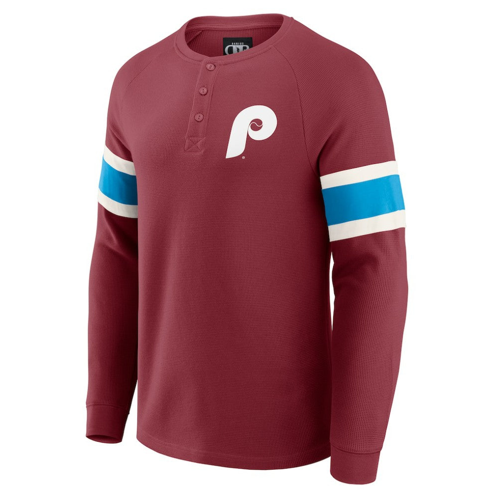 Philadelphia Phillies Darius Rucker Collection by Fanatics Waffle-Knit Raglan Long Sleeve Henley T-Shirt Online