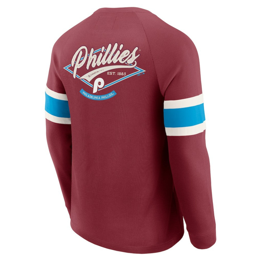 Philadelphia Phillies Darius Rucker Collection by Fanatics Waffle-Knit Raglan Long Sleeve Henley T-Shirt Online