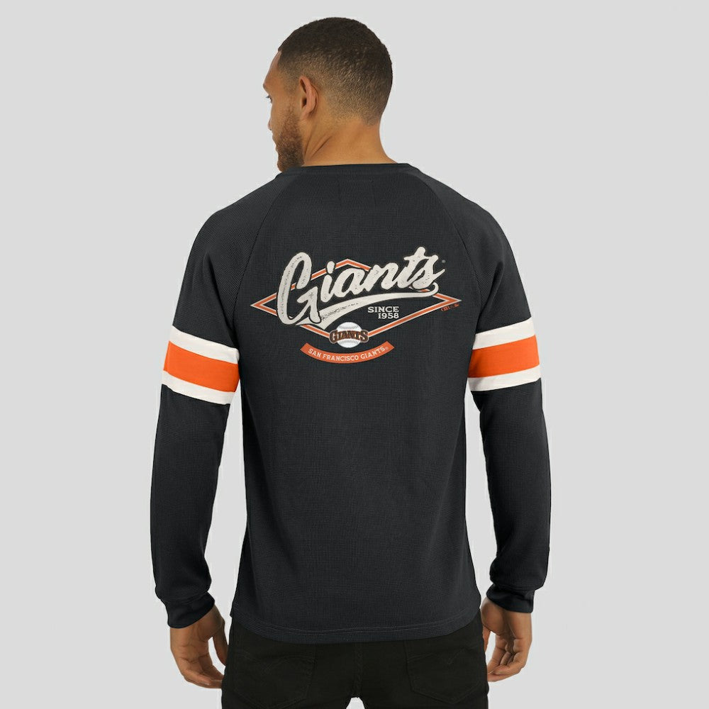 San Francisco Giants Darius Rucker Collection by Fanatics Waffle-Knit Raglan Long Sleeve Henley T-Shirt discount