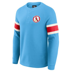 St. Louis Cardinals Darius Rucker Collection by Fanatics Waffle-Knit Raglan Long Sleeve Henley T-Shirt Sale