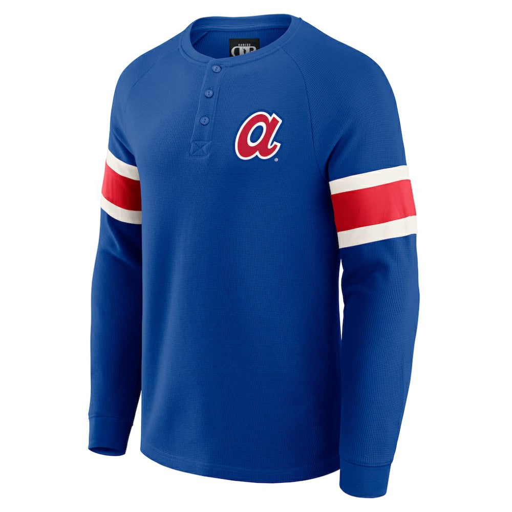 Atlanta Braves Darius Rucker Collection by Fanatics Waffle-Knit Raglan Long Sleeve Henley T-Shirt discount
