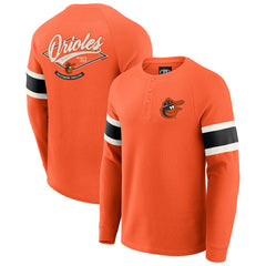 Baltimore Orioles Darius Rucker Collection by Fanatics Waffle-Knit Raglan Long Sleeve Henley T-Shirt Online