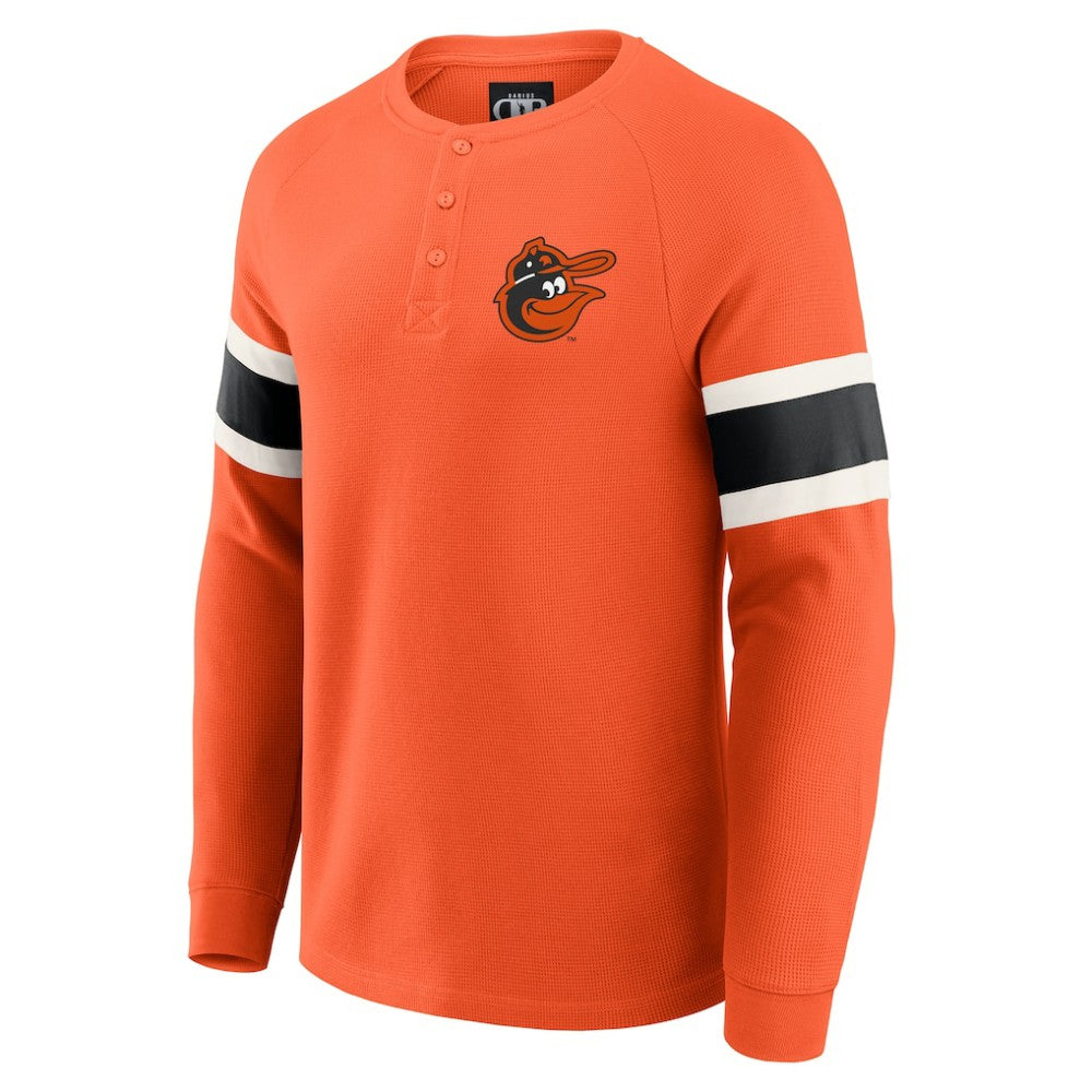 Baltimore Orioles Darius Rucker Collection by Fanatics Waffle-Knit Raglan Long Sleeve Henley T-Shirt Online
